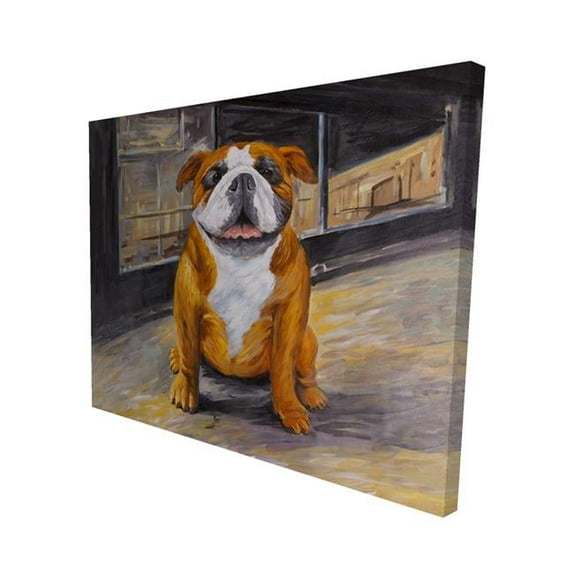 Begin Home Decor 2080-1620-AN145 16 x 20 in. Smiling Bulldog-Print on Canvas