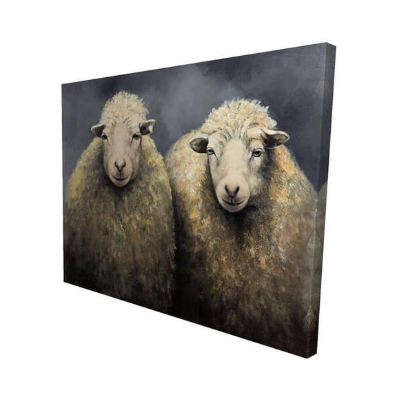 Begin Home Decor 2080-1620-AN212 16 x 20 in. Wool Sheeps-Print on Canvas