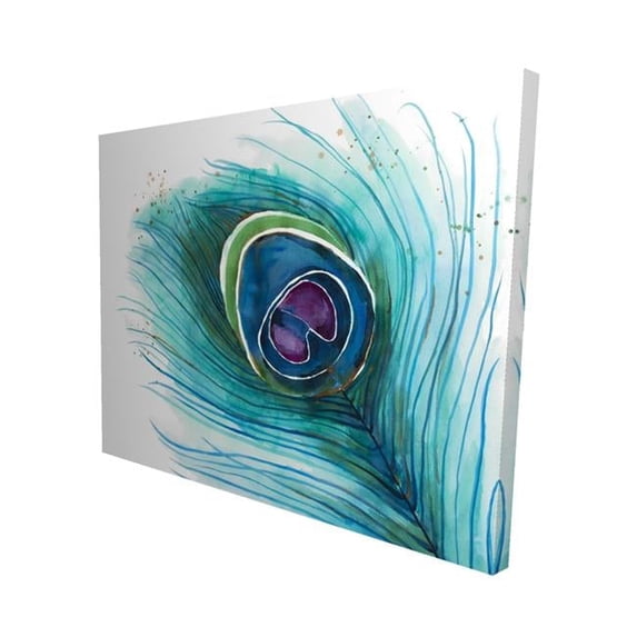 Begin Home Decor 2080-1620-AN358 16 x 20 in. Peacock Feather Closeup-Print on Canvas