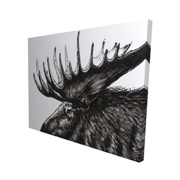 Begin Home Decor 2080-1620-AN473 16 x 20 in. Moose Plume-Print on Canvas