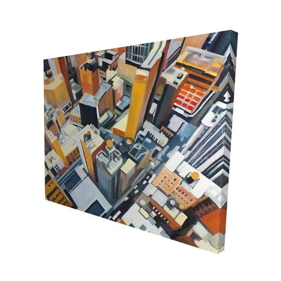 Begin Home Decor 2080-1620-CI257 16 x 20 in. High Top View of Buildings In New York-Print on Canvas