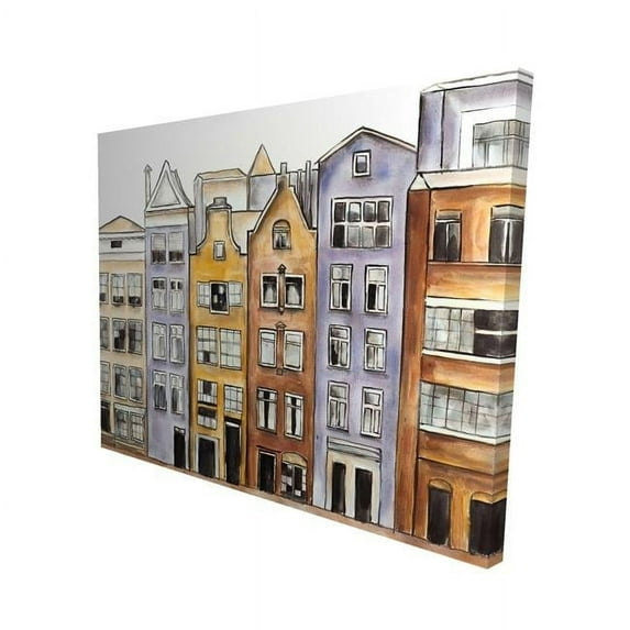 Begin Home Decor 2080-1620-CI261 16 x 20 in. Amsterdam Houses Hotel-Print on Canvas