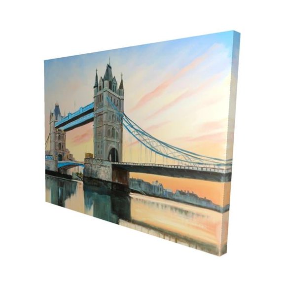 Begin Home Decor 2080-1620-CI316 16 x 20 in. Sunset on the London Bridge-Print on Canvas