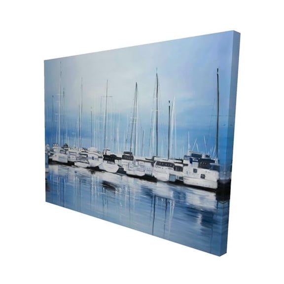 Begin Home Decor 2080-1620-CO119 16 x 20 in. Boats At The Dock-Print on Canvas