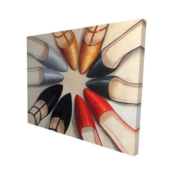 Begin Home Decor 2080-1620-FA14 16 x 20 in. Five Pair of Women Shoes-Print on Canvas