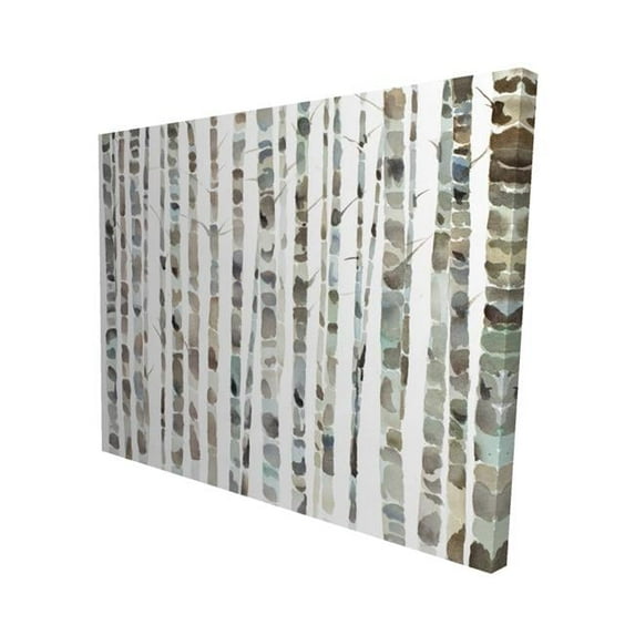 Begin Home Decor 2080-1620-LA134 16 x 20 in. Watercolor Birch Tree Forest-Print on Canvas
