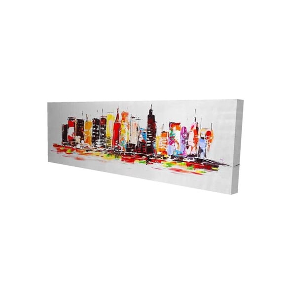 Begin Home Decor 2080-1648-CI293 16 x 48 in. Contemporary Cities Blue Canvas - Vibrant Home Decor Artwork