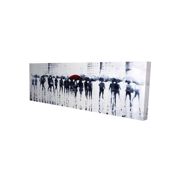 Begin Home Decor 2080-1648-FI12 16 x 48 in. Silhouettes Walking in the Rain Canvas - Modern Bedroom Decor