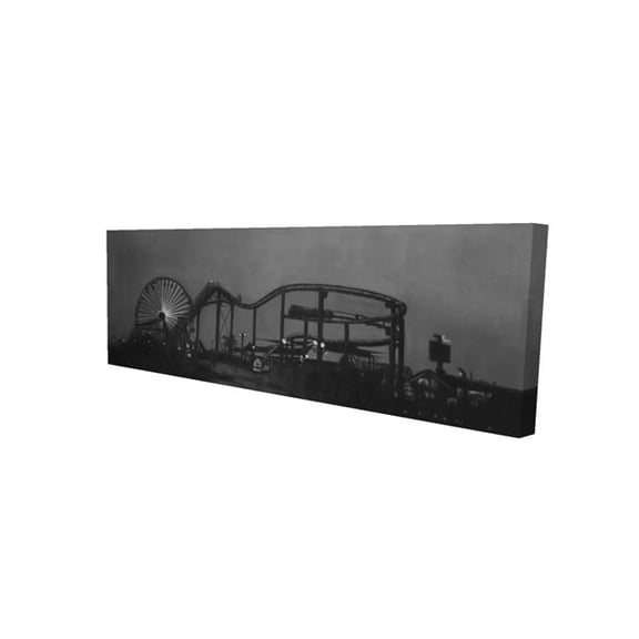 Begin Home Decor 2080-1648-LA172 16 x 48 in. Amusement Park White Canvas - Home Decor Landscape Art