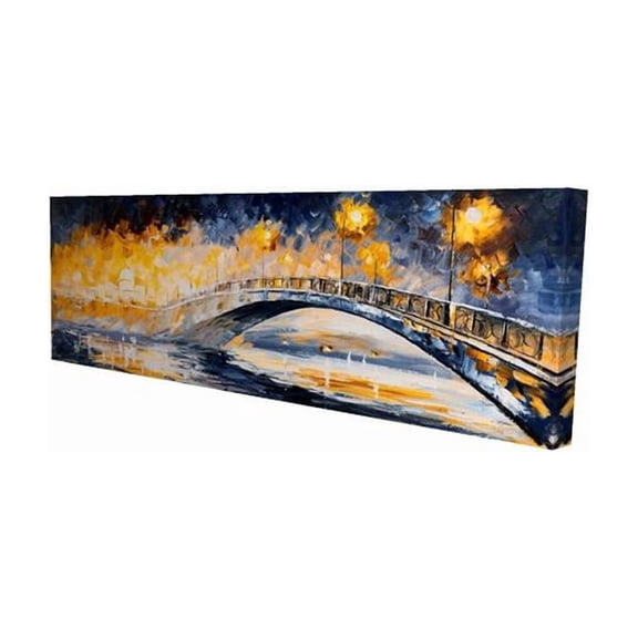 Begin Home Decor 2080-1648-ST32 16 x 48 in. Blue Bridge Bedroom Canvas - Bridge in the Moonlight Decor