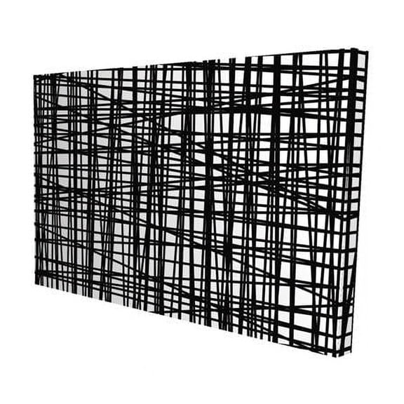 Begin Home Decor 2080-2030-AB30 20 x 30 in. Abstract Small Stripes-Print on Canvas