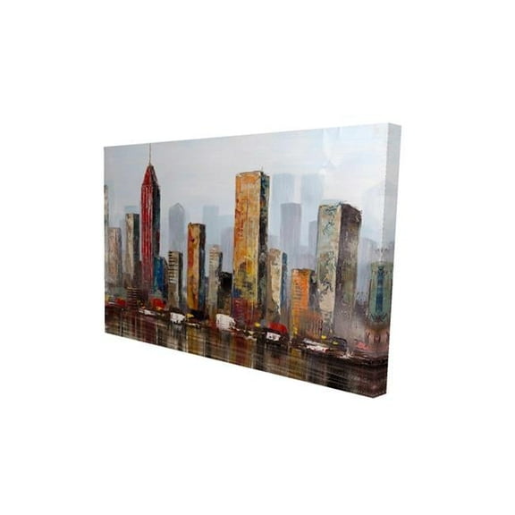 Begin Home Decor 2080-2030-CI232 20 x 30 in. Rust Looking City-Print on Canvas