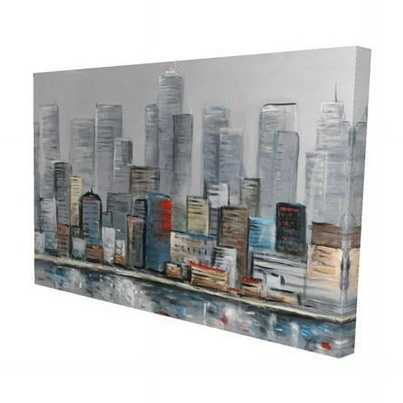 Begin Home Decor 2080-2030-CI299 20 x 30 in. Abstract City Skyline-Print on Canvas