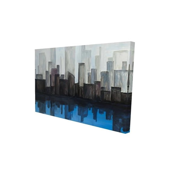 Begin Home Decor 2080-2030-CI337 20 x 30 in. Blue City-Print on Canvas