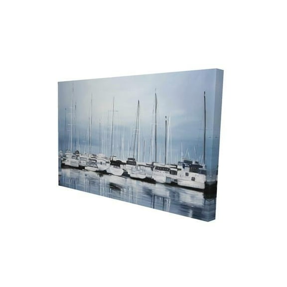 Begin Home Decor 2080-2030-CO119-1 20 x 30 in. Boats At The Dock 2-Print on Canvas