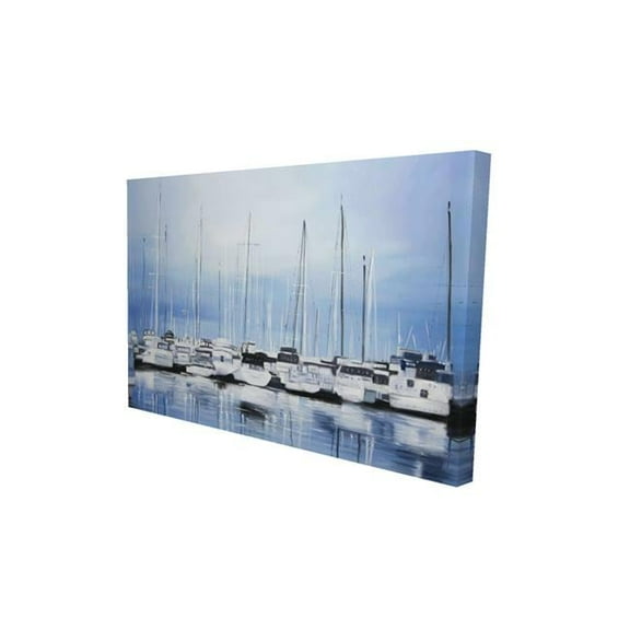Begin Home Decor 2080-2030-CO119 20 x 30 in. Boats At The Dock-Print on Canvas