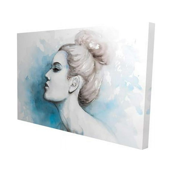 Begin Home Decor 2080-2030-FI34 20 x 30 in. Watercolor Abstract Girl Profile View-Print on Canvas