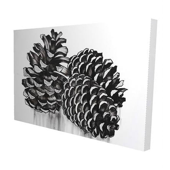 Begin Home Decor 2080-2030-MI100 20 x 30 in. Three Small Pine Cones-Print on Canvas