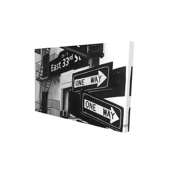 Begin Home Decor 2080-2030-TY17 20 x 30 in. New York City Signs In Front of An Appartment-Print on Canvas