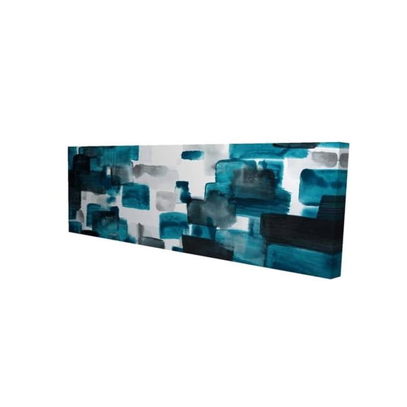 Begin Home Decor 2080-2060-AB57 20 x 60 in. Turquoise & Gray Shapes - Modern Pattern Canvas for Decor