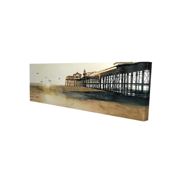 Begin Home Decor 2080-2060-CO145 20 x 60 in. Sunset At the Beach - Beautiful Canvas for Beach Bathroom Decor