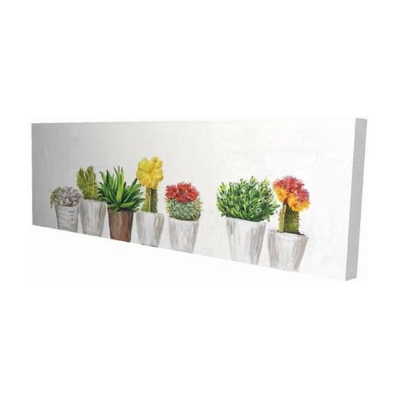 Begin Home Decor 2080-2060-FL115-1 20 x 60 in. Small Cactus & Succulents - Gray Canvas Home Decor