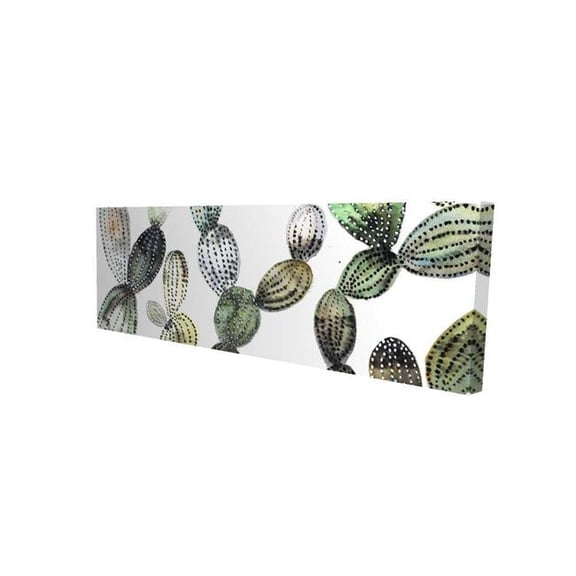 Begin Home Decor 2080-2060-FL315 20 x 60 in. Pattern Opuntia Cactus Canvas - Floral Botanical Decor