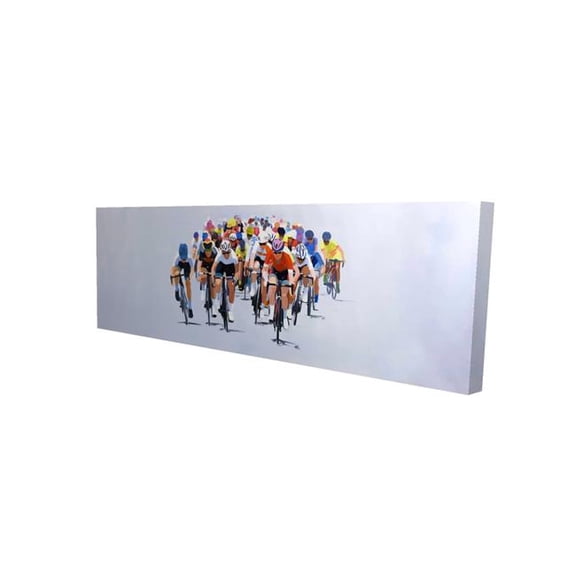 Begin Home Decor 2080-2060-SP27 20 x 60 in. Cycling Competition Canvas - Blue Sports Home Decor Art