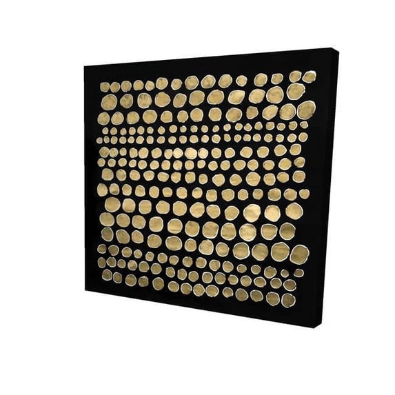 Begin Home Decor 2080-2424-AB112 24 x 24 in. Dots on Gold Abstract ...