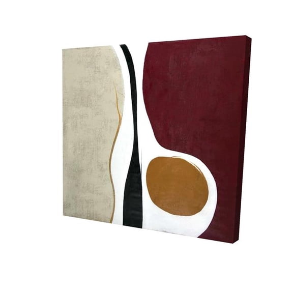 Begin Home Decor 2080-2424-AB117 24 x 24 in. Retro Livingroom Red Canvas Multiform - Home Decor Art