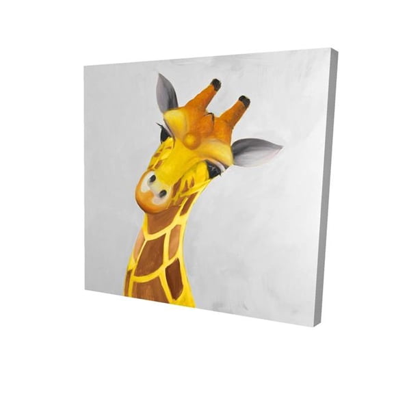 Begin Home Decor 2080-2424-AN178-2 24 x 24 in. Curious Giraffe Wildlife Canvas - Home Decor Animal Artwork