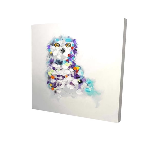 Begin Home Decor 2080-2424-AN45 24 x 24 in. Abstract Owl Canvas - Purple Contemporary Bird Art Decor