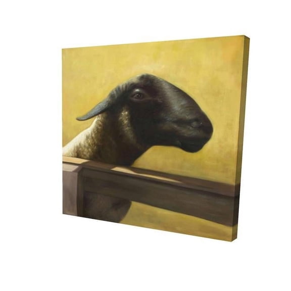 Begin Home Decor 2080-2424-AN519 24 x 24 in. Young Ram Canvas Art - Brown Animal Decor for Living Room