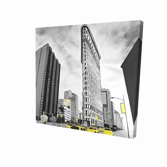 Begin Home Decor 2080-2424-CI305 24 x 24 in. Flatiron Building to NYC Canvas - Home Decor City Outline