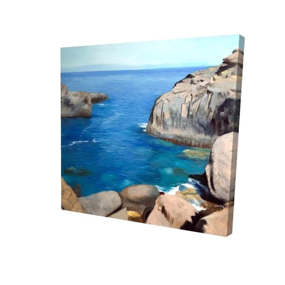 Begin Home Decor 2080-2424-CO113 24 x 24 in. Blue Marine Coastal Canvas - California Coast Home Decor