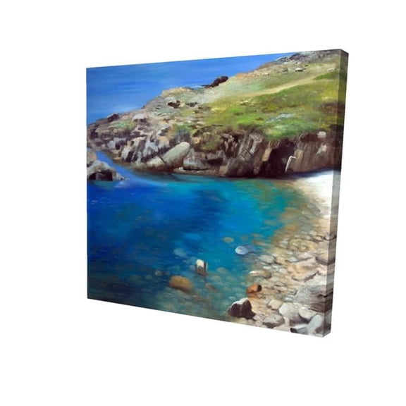 Begin Home Decor 2080-2424-CO114 24 x 24 in. Spanish Coast Marine Blue Canvas - Bedroom Home Decor Art