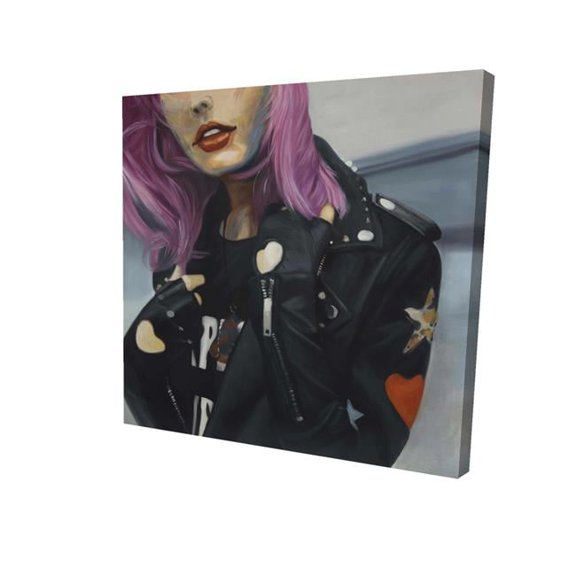 Begin Home Decor 2080-2424-FI80 24 x 24 in. Retro Beauty Canvas - Young Punk Woman Home Decor Art