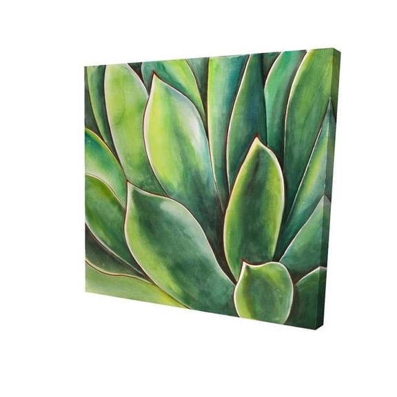 Begin Home Decor 2080-2424-FL137 24 x 24 in. Watercolor Agave Plant Canvas - Exotic Floral Bedroom Decor