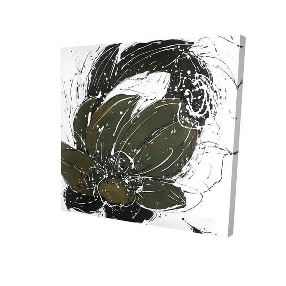 Begin Home Decor 2080-2424-FL200 24 x 24 in. Abstract Flower Canvas - White Floral & Botanical Home Decor