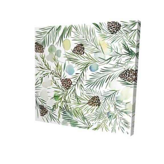 Begin Home Decor 2080-2424-HO8 24 x 24 in. Pine Cone Pattern Canvas - Botanical Minimalist Wall Art