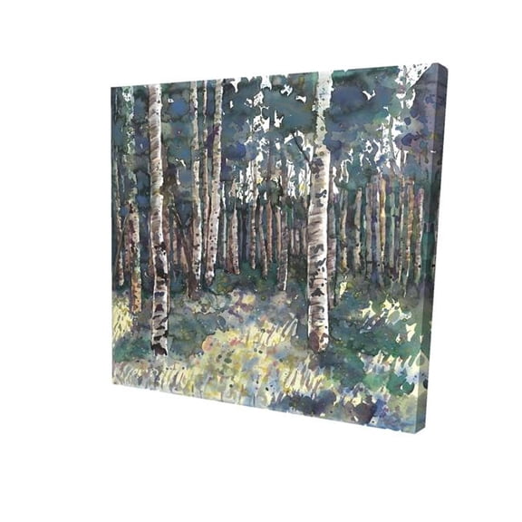 Begin Home Decor 2080-2424-LA175 24 x 24 in. Birches Blue Trees Canvas - Home Decor Wall Art Illustration
