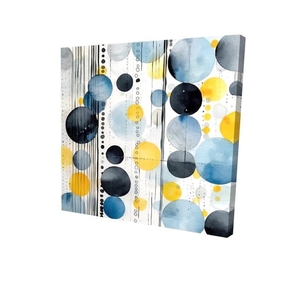 Begin Home Decor 2080-2424-PA16 24 x 24 in. Oceanic Bubbles - Abstract American Blue Canvas for Home Decor