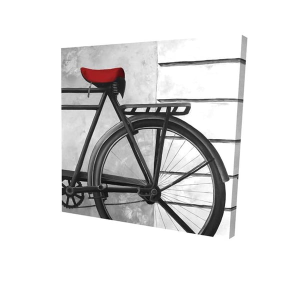 Begin Home Decor 2080-2424-TR59-1 24 x 24 in. White Bedroom Still Life Canvas - Rear Bicycle Home Decor