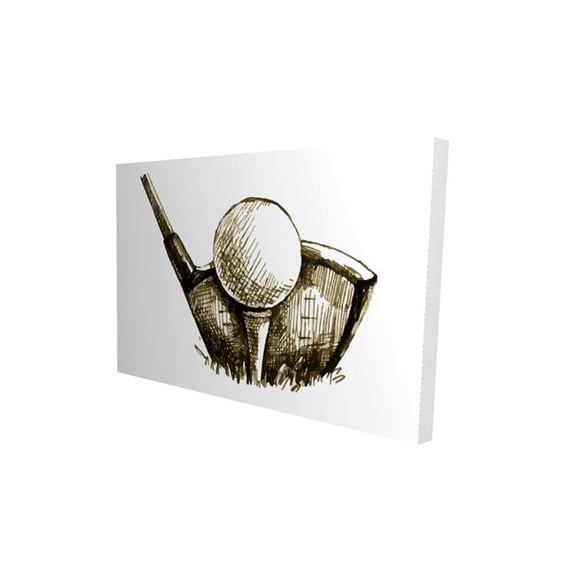 Begin Home Decor 2080-2436-SP4 24 x 36 in. Golf Ball Illustration Canvas - Man Cave Decor - Sports & Games