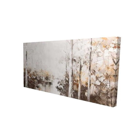 Begin Home Decor 2080-2448-LA18 24 x 48 in. Abstract White Forest - Modern Landscape Canvas Art for Home