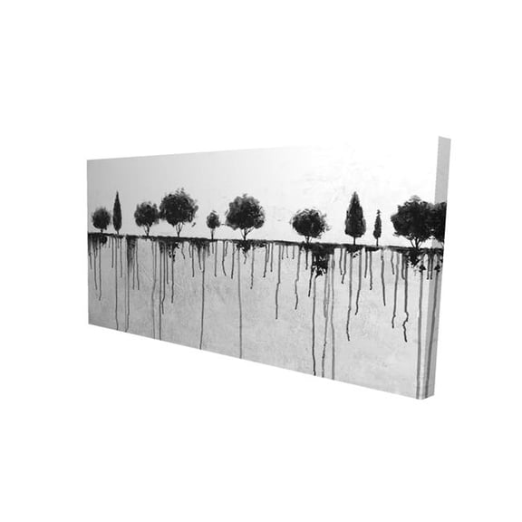 Begin Home Decor 2080-2448-LA86 24 x 48 in. Ink Bleeding Trees - Industrial Office Canvas for Home Decor