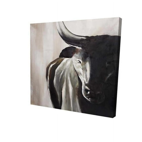 Begin Home Decor 2080-3232-AN112 32 x 32 in. Bull Head Front View-Print on Canvas