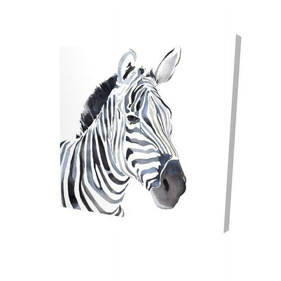 Begin Home Decor 2080-3232-AN411 32 x 32 in. Watercolor Zebra-Print on Canvas