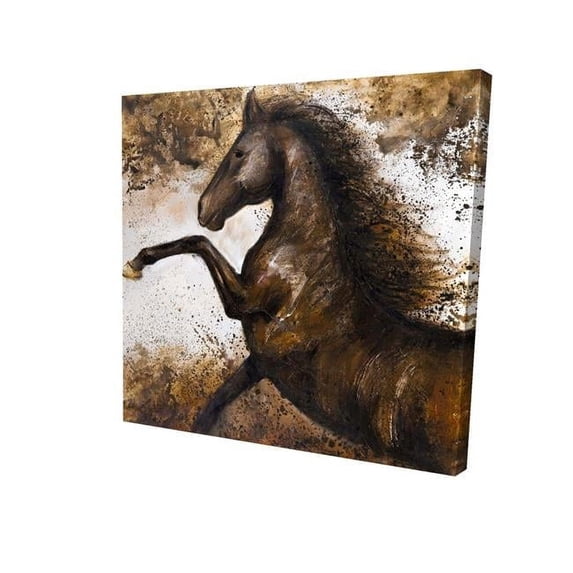 Begin Home Decor 2080-3232-AN90 32 x 32 in. Horse Rushing Into The Soil-Print on Canvas