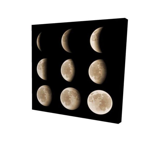 Begin Home Decor 2080-3232-EA3 32 x 32 in. Eclipse In Nine Phases-Print on Canvas